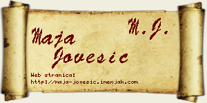 Maja Jovešić vizit kartica